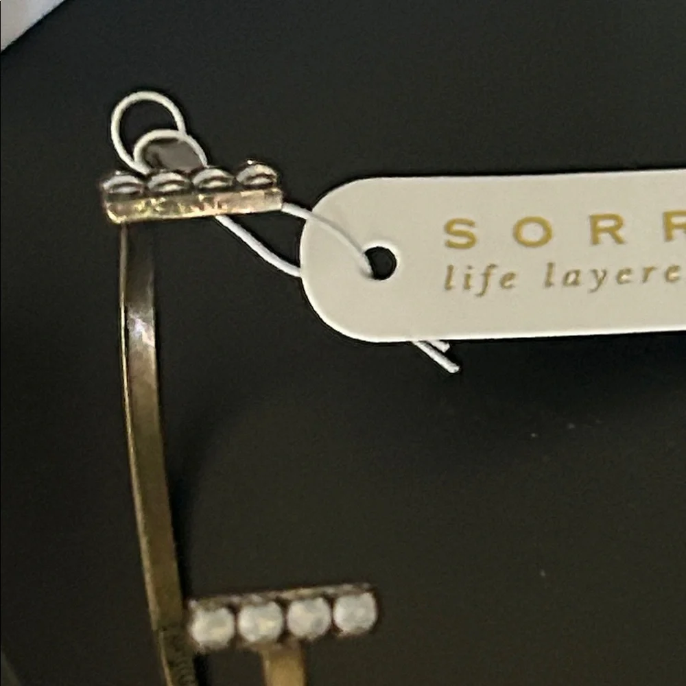 Sorrelli Open Cuff Bracelet with Clear Crystal Ends - Picture 5 of 8